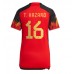 Günstige Belgien Thorgan Hazard #16 Heim Fussballtrikot Damen WM 2022 Kurzarm